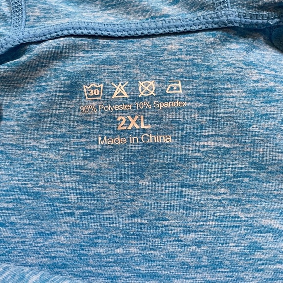 Men’s Performance Long Sleeve Hoodie UPF 50+ Sun Protection 2XL Blue - Picture 4 of 4